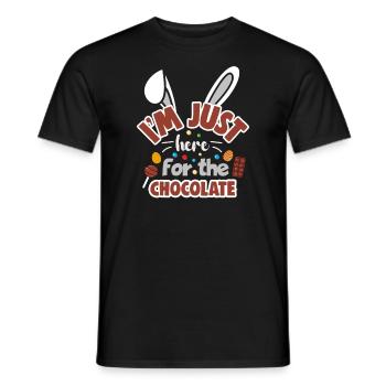 Joyeux lapin de Pâques drôle de jour de Pâques - T-shirt homme - noir - Devant - AI Model Male 178 light (178cm)