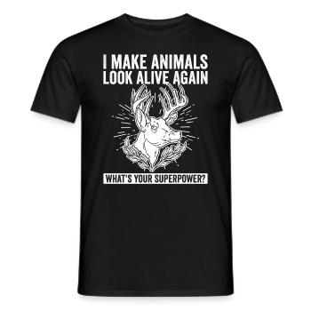 Taxidermy Professional Und Tiermontage - Men's T-Shirt - black - Front - AI Model Male 178 light (178cm)