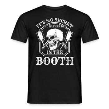 Ich würde lieber in der Kabine sein Autolackierung - Männer T-Shirt - Schwarz - Vorne - AI Model Male 178 light (178cm)
