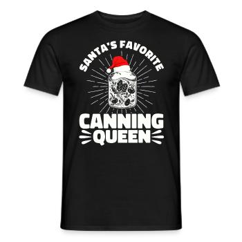 Le favori du Père Noël pour préserver la reine en conserve Geschen - T-shirt homme - noir - Devant - AI Model Male 178 light (178cm)