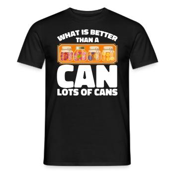 Quoi de mieux qu’un cadeau de mise en conserve - T-shirt homme - noir - Devant - AI Model Male 178 light (178cm)