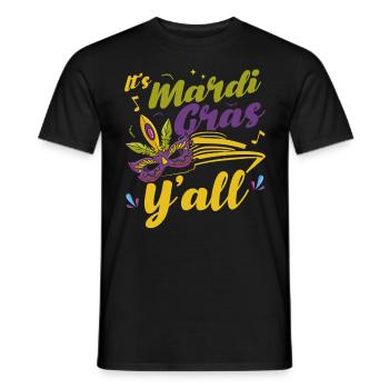 It's Carnival, People Mardi Gras Gift - Men's T-Shirt - black - Front - AI Model Male 178 light (178cm)