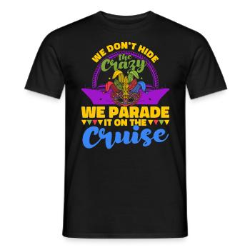 Célébrez la folie lors de la croisière Mardi G - T-shirt homme - noir - Devant - AI Model Male 178 light (178cm)