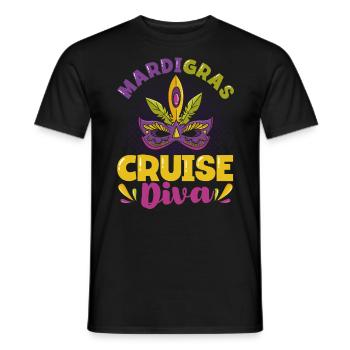 Cadeau Mardigras Cruise Diva Mardi Gras - T-shirt homme - noir - Devant - AI Model Male 178 light (178cm)