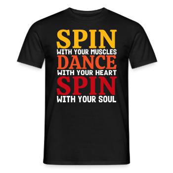 Danse avec votre cœur Flag Guard Cadeau - T-shirt homme - noir - Devant - AI Model Male 178 light (178cm)