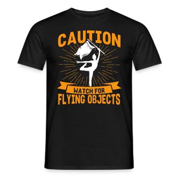 Vorsicht vor fliegenden Gegenständen Fahnenwache G - Männer T-Shirt - Schwarz - Vorne - AI Model Male 178 light (178cm)