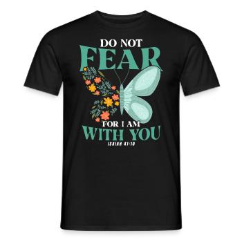 Chrétien inspirant Jésus Don de Dieu - T-shirt homme - noir - Devant - AI Model Male 178 light (178cm)