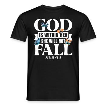 Bible Verse Inspirational Jesus God Gift - Men's T-Shirt - black - Front - AI Model Male 178 light (178cm)