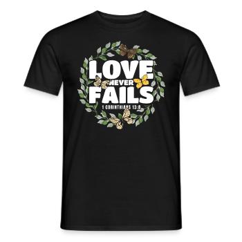 Christian Bible Verse Religious Gift - Men's T-Shirt - black - Front - AI Model Male 178 light (178cm)