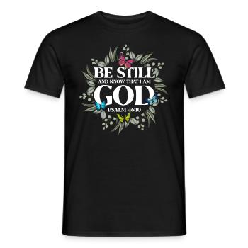 Inspiring Christian Religious Gift - Men's T-Shirt - black - Front - AI Model Male 178 light (178cm)