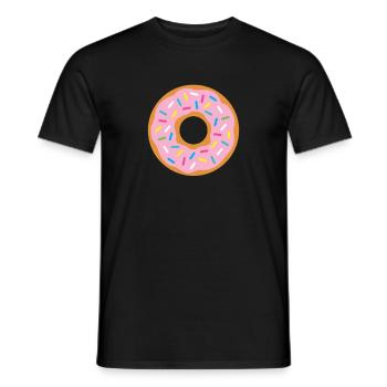 Donut streut Donut gebratener Teig süßes Dessert - Männer T-Shirt - Schwarz - Vorne - AI Model Male 178 light (178cm)