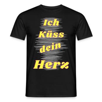 Ich küss dein Herz - Männer T-Shirt - Schwarz - Vorne - AI Model Male 178 light (178cm)