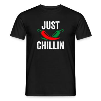 Chilli Spicy Pepper Hot Chili Food Chilli - Men's T-Shirt - black - Front - AI Model Male 178 light (178cm)