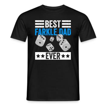 Farkle Dad entwirft für Farkle Player Vater - Männer T-Shirt - Schwarz - Vorne - AI Model Male 178 light (178cm)