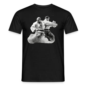 2 Jiu Jitso Kämpfer Geschenk - Männer T-Shirt - Schwarz - Vorne - AI Model Male 178 light (178cm)