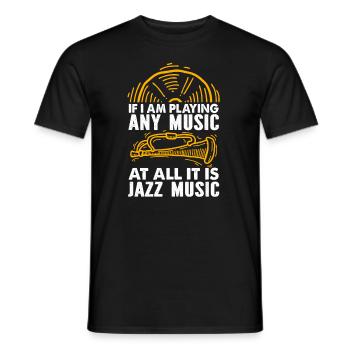 Musicien de jazz disant drôle d’orchestre Musique jazz - T-shirt homme - noir - Devant - AI Model Male 178 light (178cm)