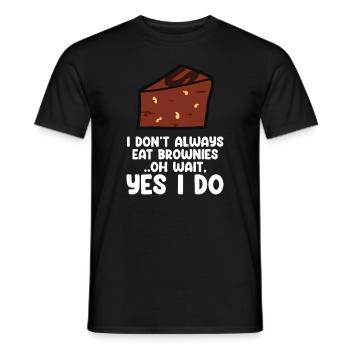 Brownie Food Bake Funny Brownies Lover Baker - Men's T-Shirt - black - Front - AI Model Male 178 light (178cm)