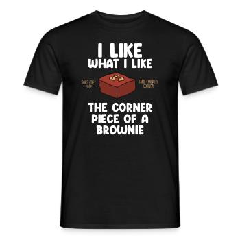 Brownie Food Bake Funny Brownies Lover Baker - Men's T-Shirt - black - Front - AI Model Male 178 light (178cm)
