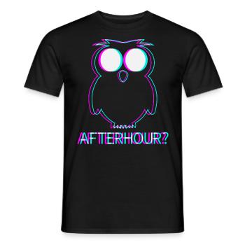 Afterhour Techno Raver Electro Rave Music Club - Men's T-Shirt - black - Front - AI Model Male 178 light (178cm)