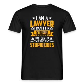 Lawyer Saying Funny Law Student Lawyer - Men's T-Shirt - black - Front - AI Model Male 178 light (178cm)