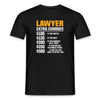 Lawyer Saying Funny Law Student Lawyer - Men's T-Shirt - black - Front - AI Model Male 178 light (178cm)