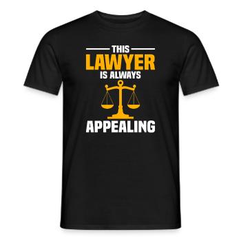 Lawyer Saying Funny Law Student Lawyer - Men's T-Shirt - black - Front - AI Model Male 178 light (178cm)