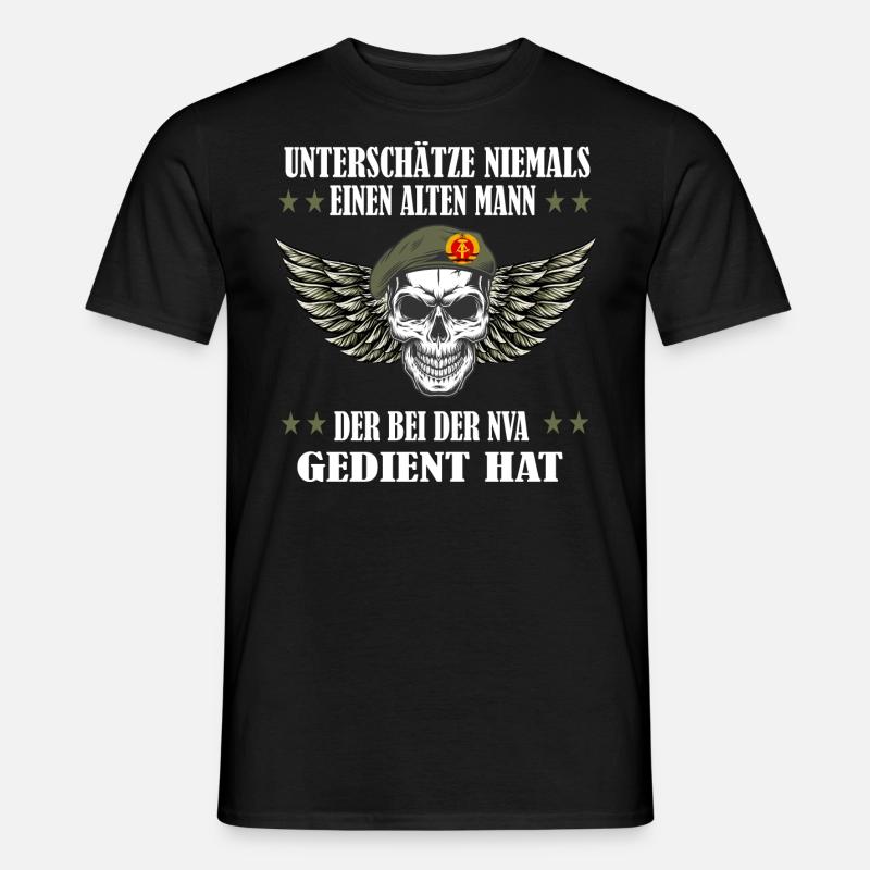 NVA Veteran DDR - Männer T-Shirt - Schwarz