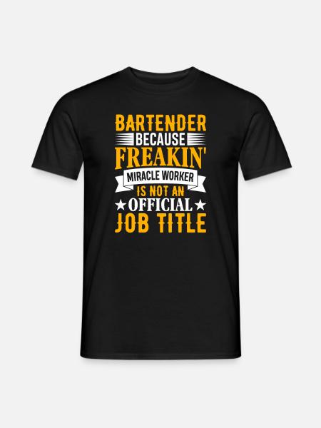 Waitress Bartender Waiter Bartending - Men's T-Shirt - black