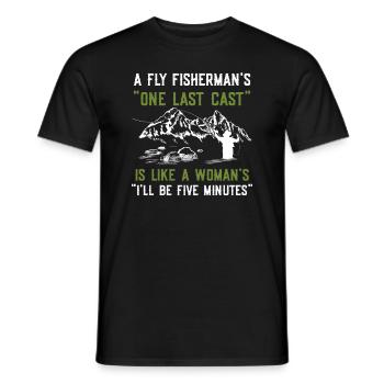 Fliegenfischer-design Für - T-shirt homme - noir - Devant - AI Model Male 178 light (178cm)