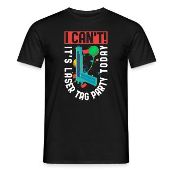 Laser-tag-geburtstagsparty-design Für - T-shirt homme - noir - Devant - AI Model Male 178 light (178cm)