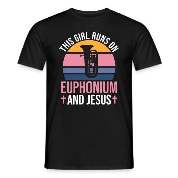 Fanfare Brass Horn Design für Euphonium - T-shirt homme - noir - Devant - AI Model Male 178 light (178cm)