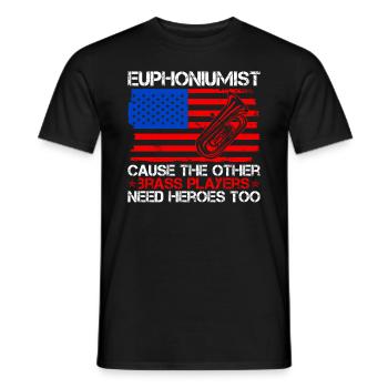 Euphoniumist Design Für Euphonium - Men's T-Shirt - black - Front - AI Model Male 178 light (178cm)
