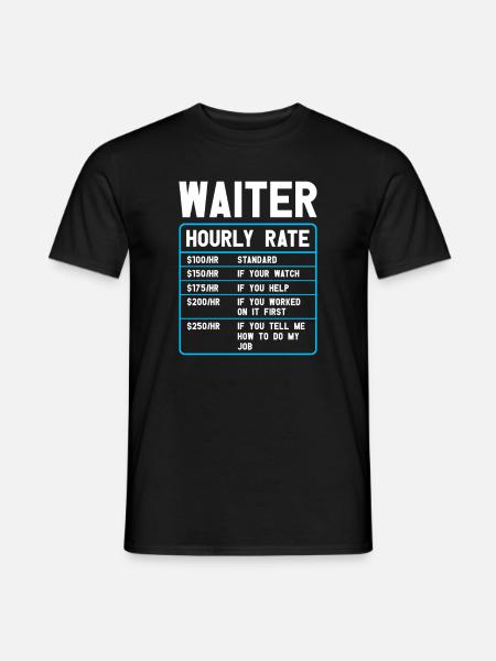 Kellnerin Barkeeper Kellner Barkeeper - Männer T-Shirt - Schwarz