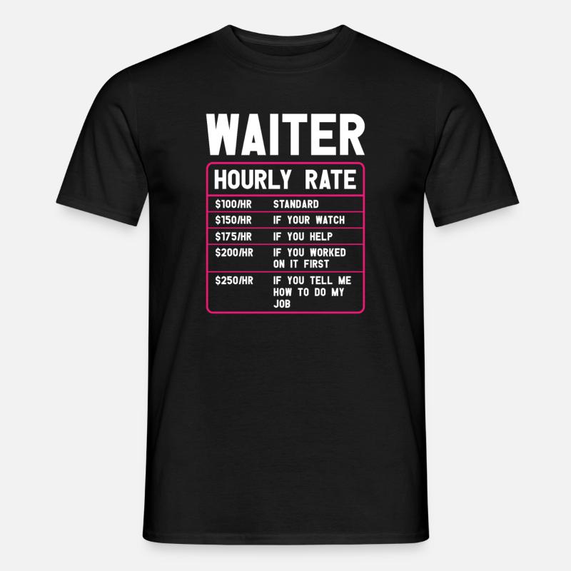 Waitress Bartender Waiter Server - Men’s T-shirt - black