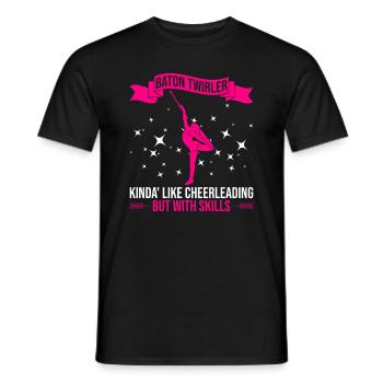Batorn Twirler Design Für Majorette Cheerleader - T-shirt homme - noir - Devant - AI Model Male 178 light (178cm)