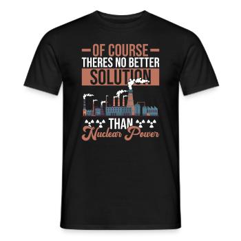 Nuklearingenieur Und Kernkraftwerk Kernenergie - Männer T-Shirt - Schwarz - Vorne - AI Model Male 178 light (178cm)