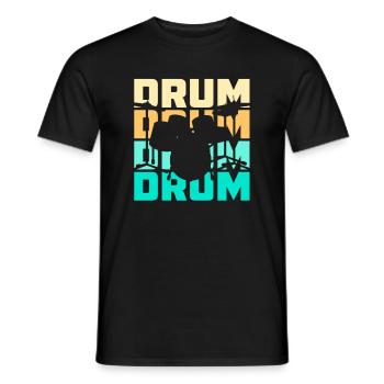 Drum Set Drummer Funny Drumming Drums Drumset - Men's T-Shirt - black - Front - AI Model Male 178 light (178cm)