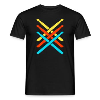 Drum Set Drummer Funny Drumming Drums Drumset - Men's T-Shirt - black - Front - AI Model Male 178 light (178cm)