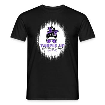 Purple Up For Military Kids Girls Purple Uppurple - Männer T-Shirt - Schwarz - Vorne - AI Model Male 178 light (178cm)
