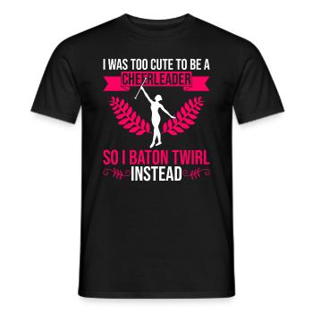 Baton Twirler Design Für Majorette Cheerleader - T-shirt homme - noir - Devant - AI Model Male 178 light (178cm)