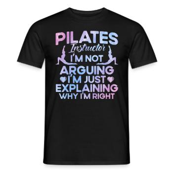 Le Pilates explique pourquoi j’ai raison cadeau - T-shirt homme - noir - Devant - AI Model Male 178 light (178cm)