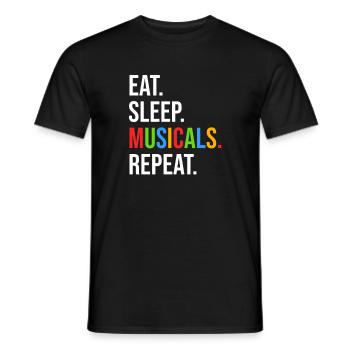 Citation de théâtre Drôle d’acteur Théâtre musical - T-shirt homme - noir - Devant - AI Model Male 178 light (178cm)