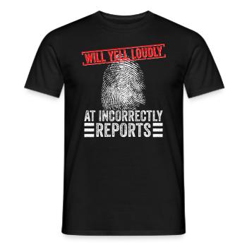 Forensisches Kriminologie-design Für Forensische - Männer T-Shirt - Schwarz - Vorne - AI Model Male 178 light (178cm)