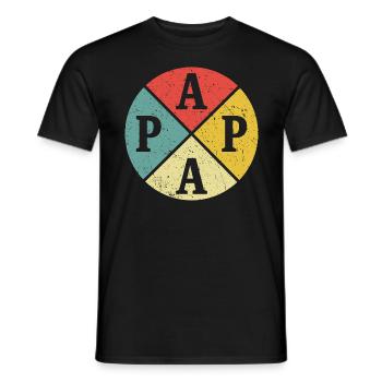 Papa Père Fête des Pères Cadeau Père Père - T-shirt homme - noir - Devant - AI Model Male 178 light (178cm)