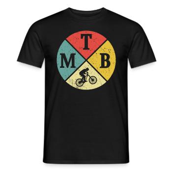 VTT rétro VTT VTT downhiller - T-shirt homme - noir - Devant - AI Model Male 178 light (178cm)