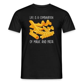 Lustiger Pasta-Nudel-Liebhaber - Männer T-Shirt - Schwarz - Vorne - AI Model Male 178 light (178cm)