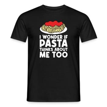 Drôle de dicton de pâtes alimentaires Amateurs de pâtes - T-shirt homme - noir - Devant - AI Model Male 178 light (178cm)