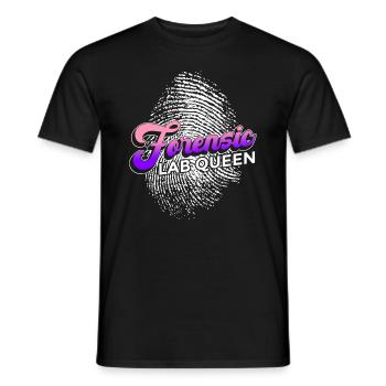 Crime Lab Queen Entwirft Für Forensische - Männer T-Shirt - Schwarz - Vorne - AI Model Male 178 light (178cm)