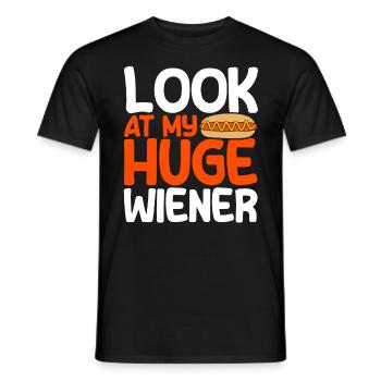 They made my huge sausage to Hot Dog - Men's T-Shirt - black - Front - AI Model Male 178 light (178cm)