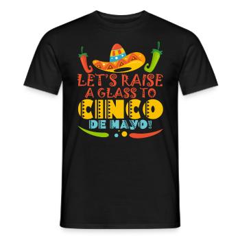 Cinco De Mayo Party Viva Mexico Cinco De Mayo Lehr - Männer T-Shirt - Schwarz - Vorne - AI Model Male 178 light (178cm)